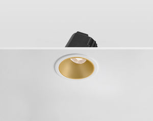 IRIS - Anti Glare Tiltable Downlight Modular, 0-10v, White/Gold