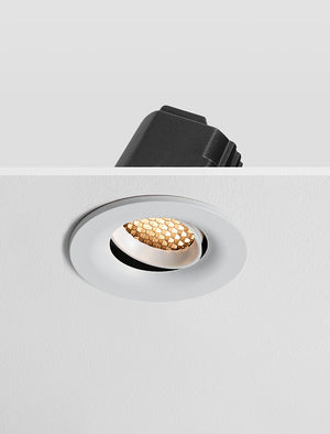 ARC Honeycomb - Anti Glare Downlight Tilt, 0-10v, White/White