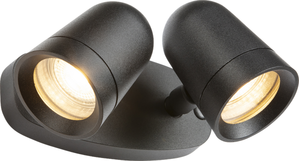 Neso IP54 GU10 Twin Security Spotlight