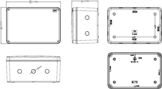 IP66 Outdoor Enclosure, x-large - Black