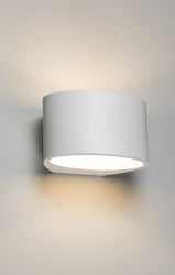 Curved Up and Down Plaster Wall Light 200mm