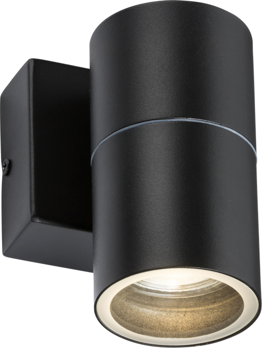 Fixed Single Wall Light - Black