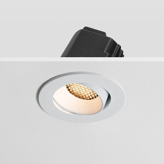 FORMA Honeycomb - Anti Glare Downlight Tilt, Mains Dimmable, White/White