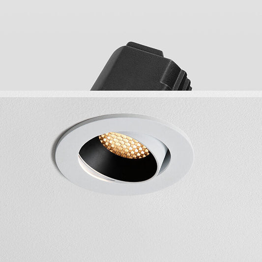 FORMA Honeycomb - Anti Glare Downlight Tilt, Mains Dimmable, White/Black