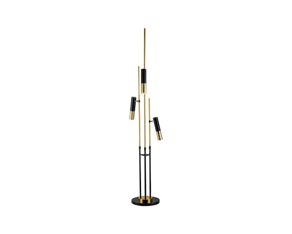 Trevecca Floor Lamp - Gold/Black