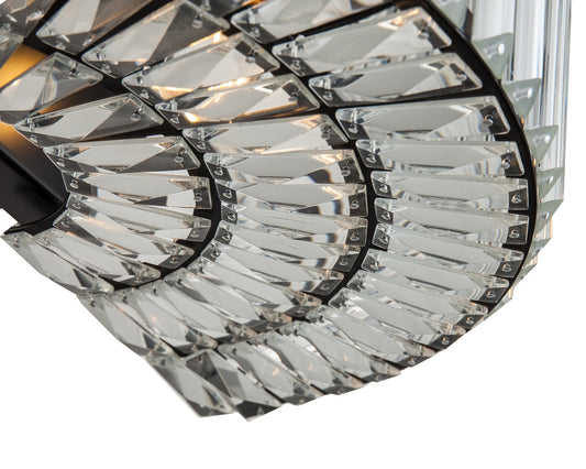Venus Wall Light - Clear Crystal and Matt Black