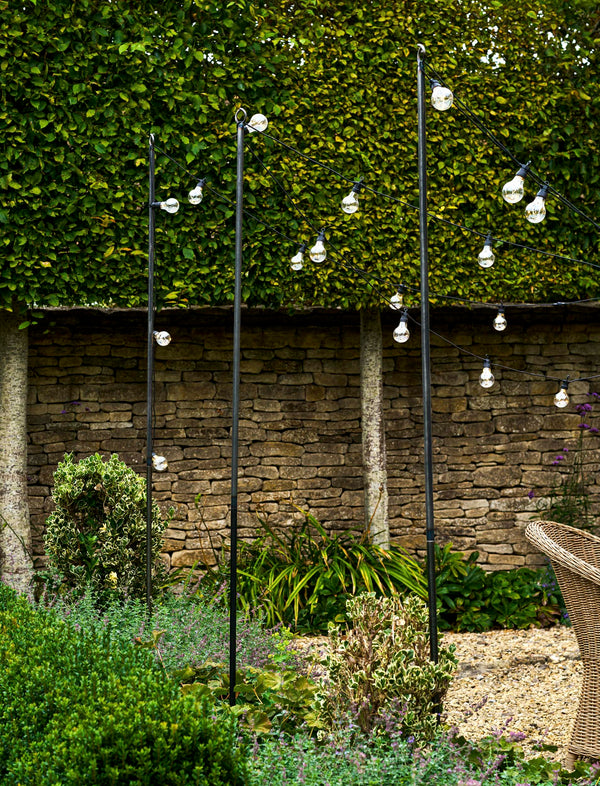 Festoon Pole - Raw Metal, Dark Grey