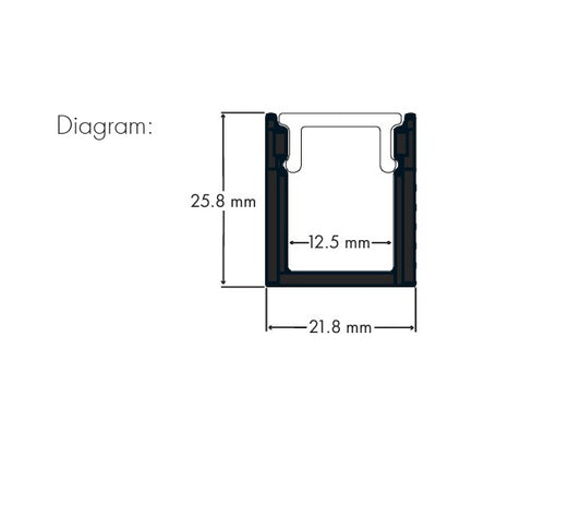Walk Over LED Profile - PRO11R Silver 22 x 26mm