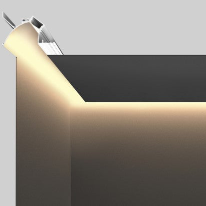 Cove LED Profile 2m - Plaster-in PRO40P White 58 x 87mm