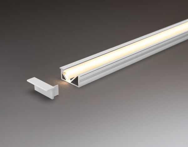 Recessed LED Profile - Angled PRO6R White 26 x 10.5mm