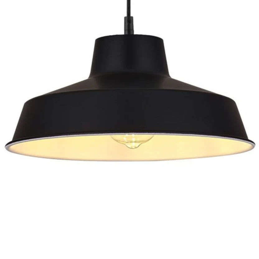 Classic Metal Pluto Lampshade Pendant Shade 35cm Black Finish