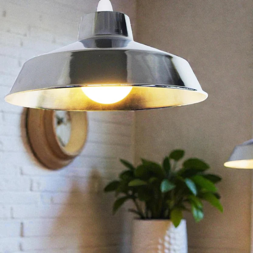 Classic Metal Pluto Lampshade Pendant Shade 35cm Metallic Finish