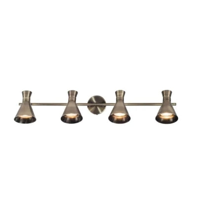 Pixar 4 Light Spotlight Bar Antique Brass