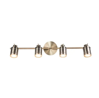 Luxo 4 Light Spotlight Bar Antique Brass