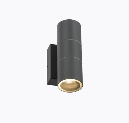 GU10 Up and Down Wall Light with Photocell Sensor - Anthracite