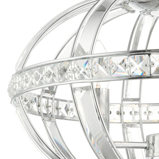 Laura 3 Light Oval Pendant Polished Chrome