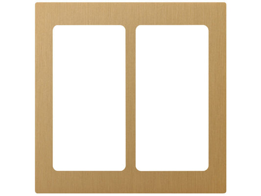 Lutron Pico Metal Faceplate 2 Gang - Satin Brass