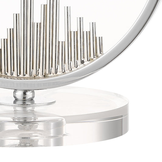 Manhattan Polished Chrome and Crystal Table Lamp c/w Shade