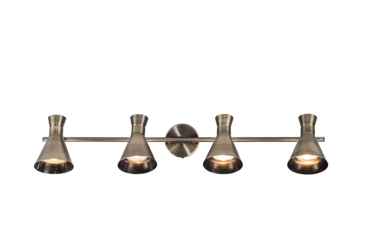 Pixar 4 Light Spotlight Bar Antique Brass