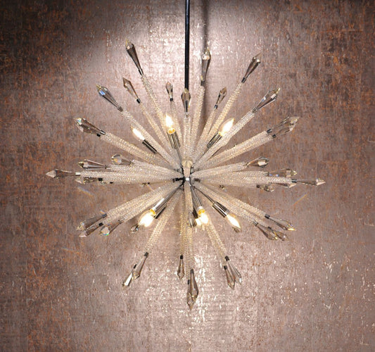 Solaris 10 Light Large Crystal Starburst Pendant