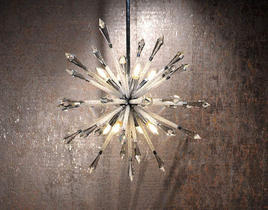 Solaris 8 Light Medium Crystal Starburst Pendant