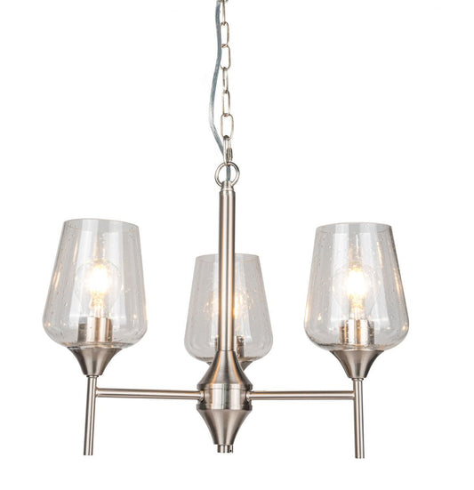 Vino 3 Light Satin Chrome Ceiling Light
