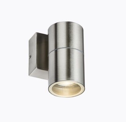 Fixed Single Wall Light - Brushed Chrome