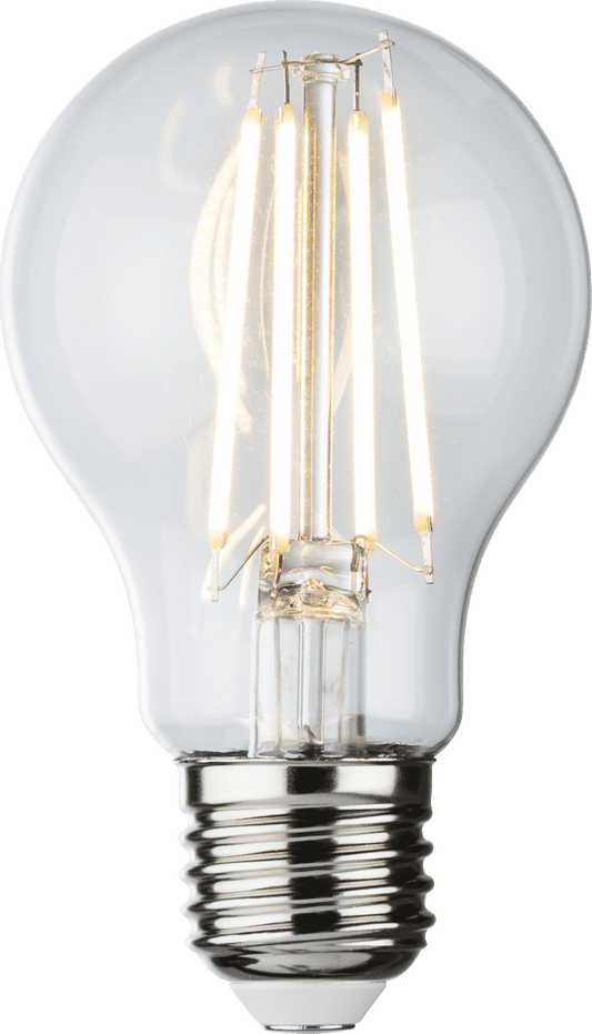 230V 8W LED ES Clear GLS Filament Lamp 2700K Dimmable E27
