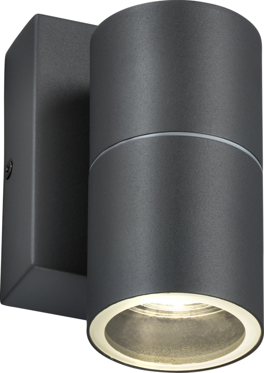 Fixed Single Wall Light with Photocell Sensor - Anthracite