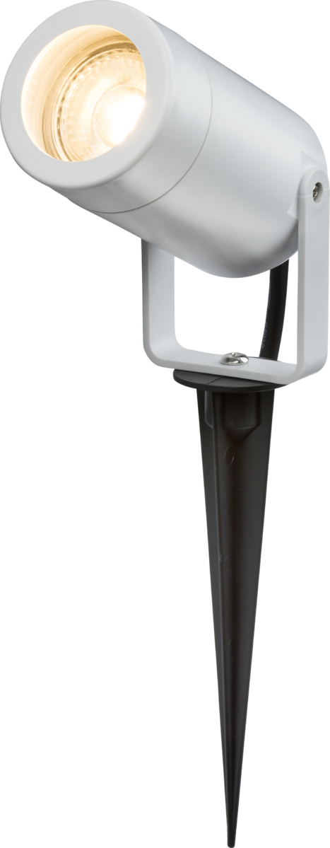 EAMON - 230V IP65 GU10 Polycarbonate Spike light - White