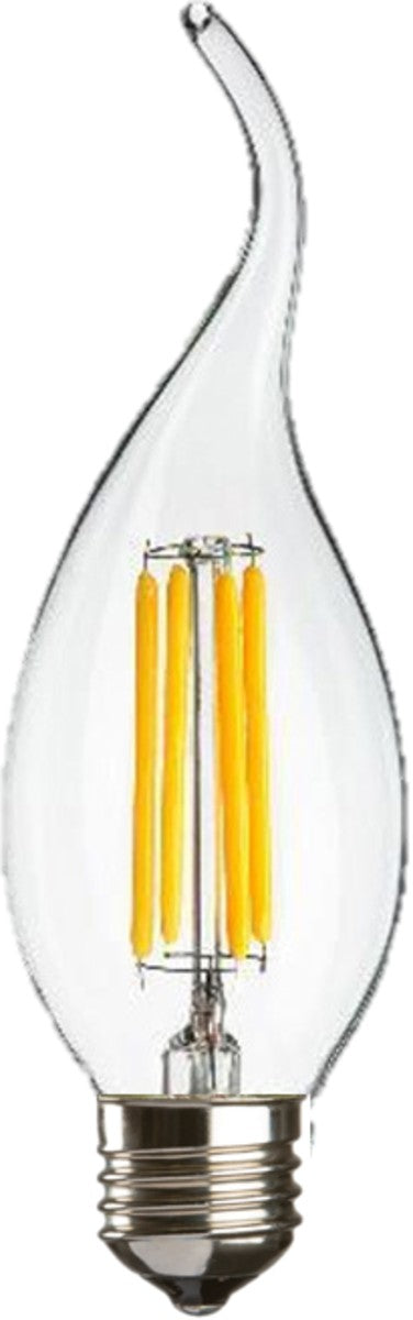 230V 4W LED 35mm ES Clear Flame Tip Candle 3000K E27