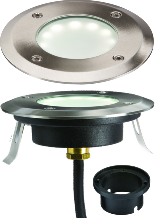 230V IP65 1.7W  LED White Ground / Deck Light - 4000K