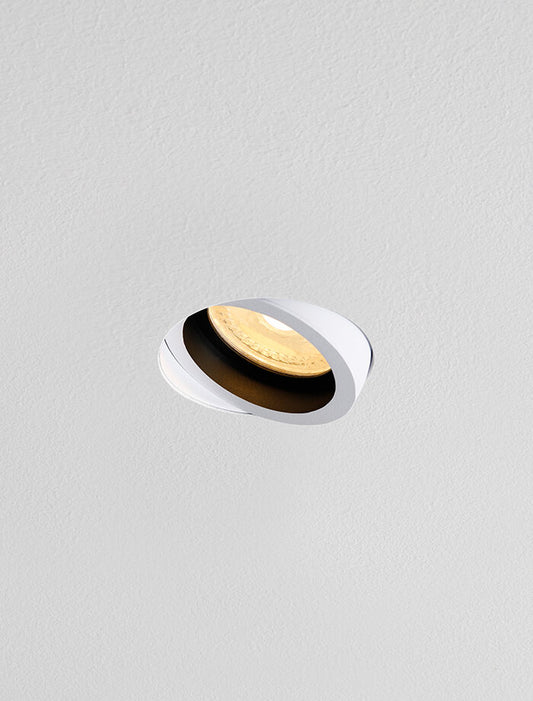 ARCO GU10 Tiltable Plaster in Downlight White on Black
