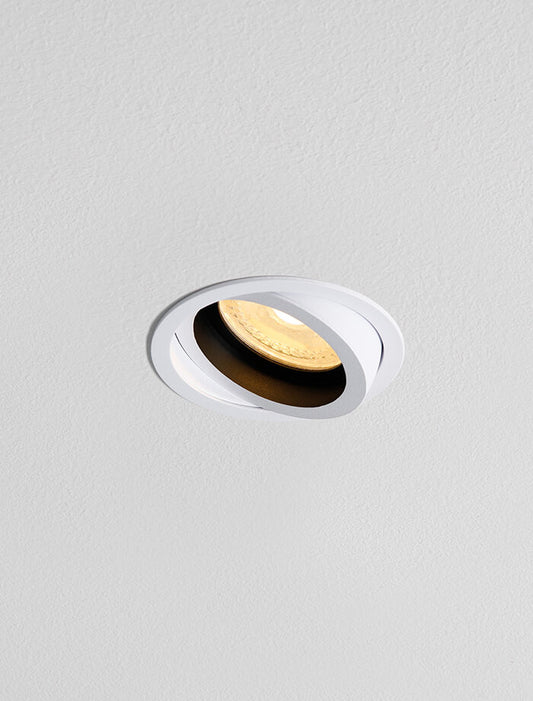 ARCO GU10 Tiltable Downlight - White on Black