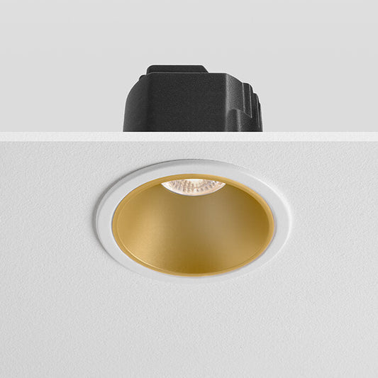 IRIS - Anti Glare Downlight Modular, Mains Dimmable, White/Gold