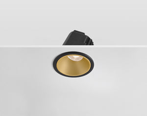 IRIS - Anti Glare Tiltable Downlight Modular, Mains Dimmable, Black/Gold