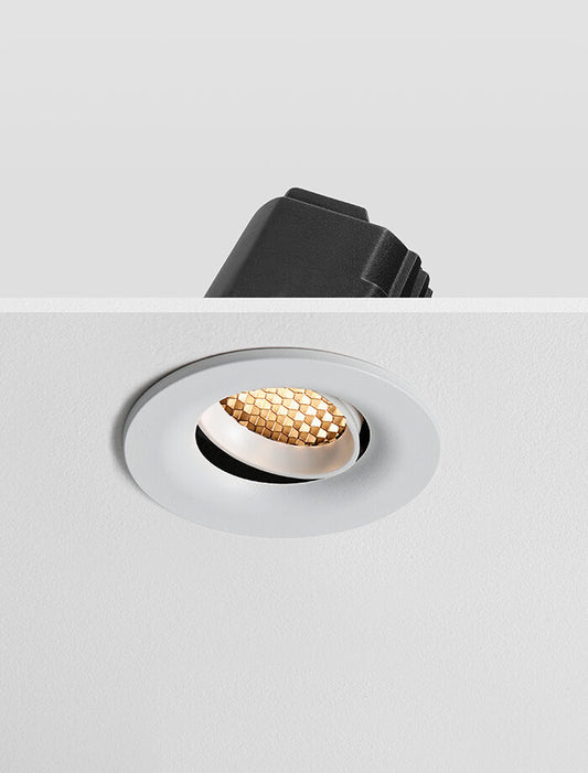 ARC Honeycomb - Anti Glare Downlight Tilt, Mains Dimmable, White/White