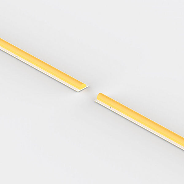 Two yellow LED light strips with white backing, shown diagonally on a clean white background.