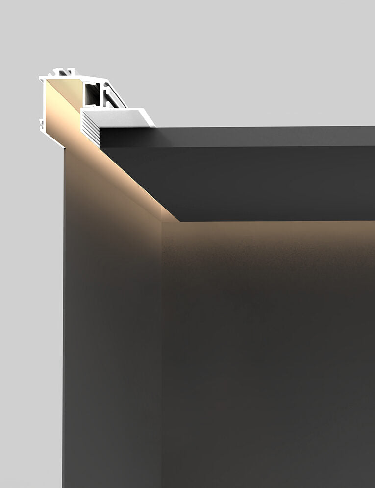 Cove LED Profile - Plaster-in PRO15P White 38 x 62mm