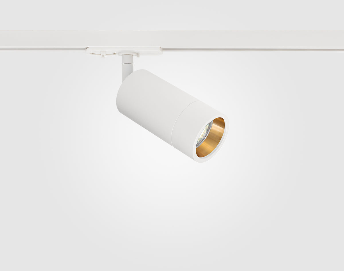 GU10 Shooter L Single Circuit, White / Gold Baffle