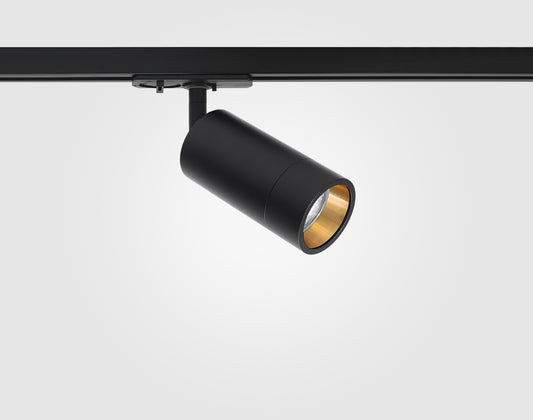 GU10 Shooter L Single Circuit, Black / Gold Baffle