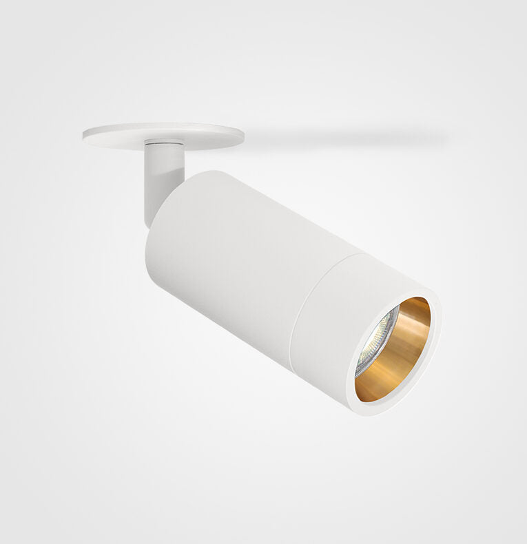 Recessed Spot Light White with Gold Baffle GU10