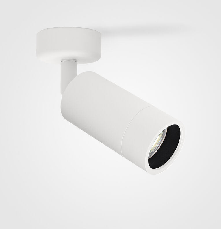 Surface Mounted Spot Light White with Black Baffle GU10