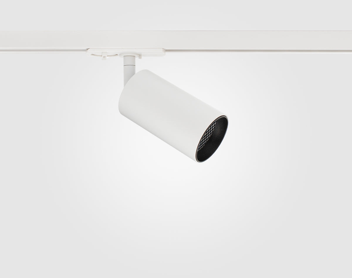 GU10 Shooter Single Circuit, White / Black Baffle with Honeycomb