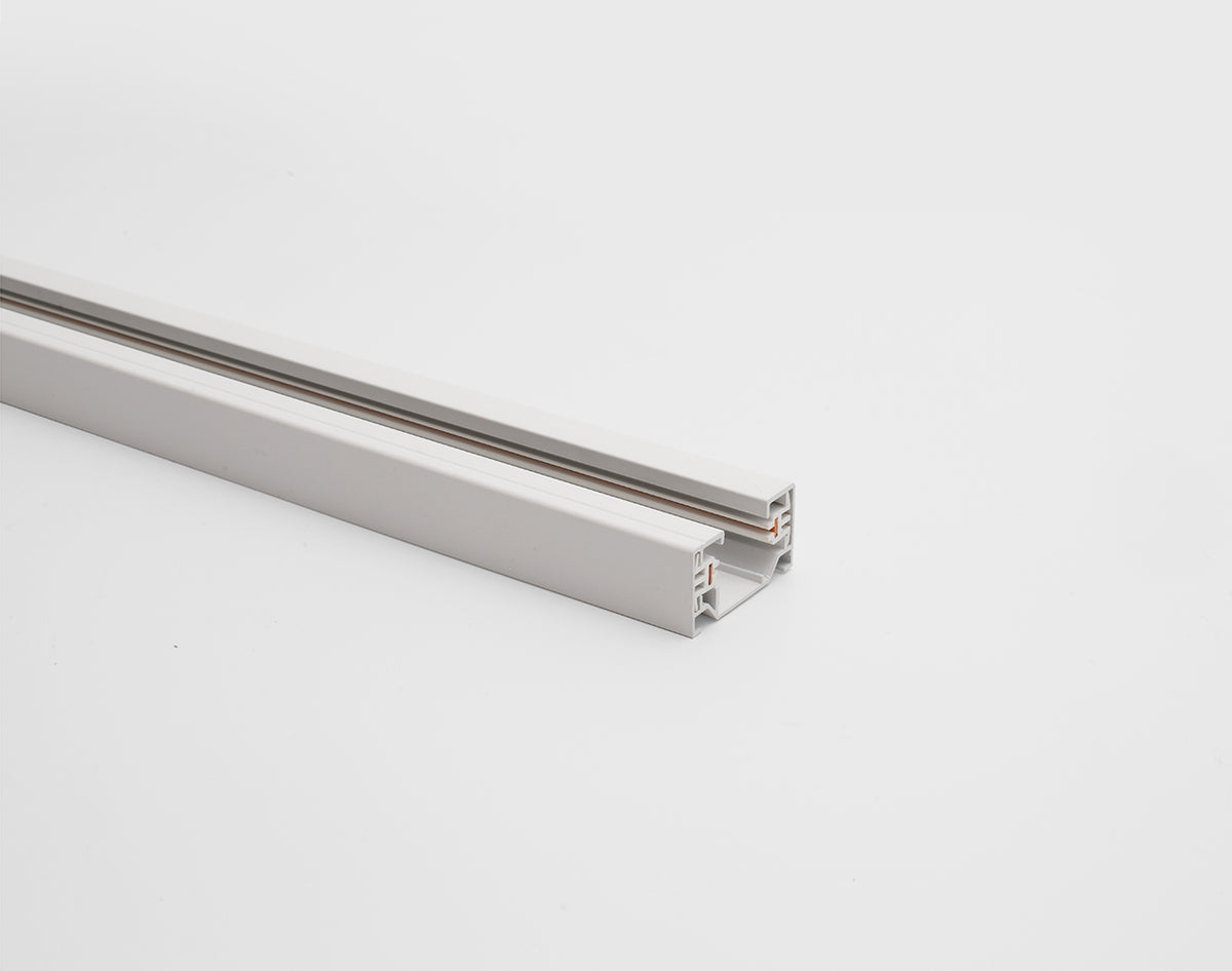 1m WHITE Single Circuit, Surface Mounted Track 240V