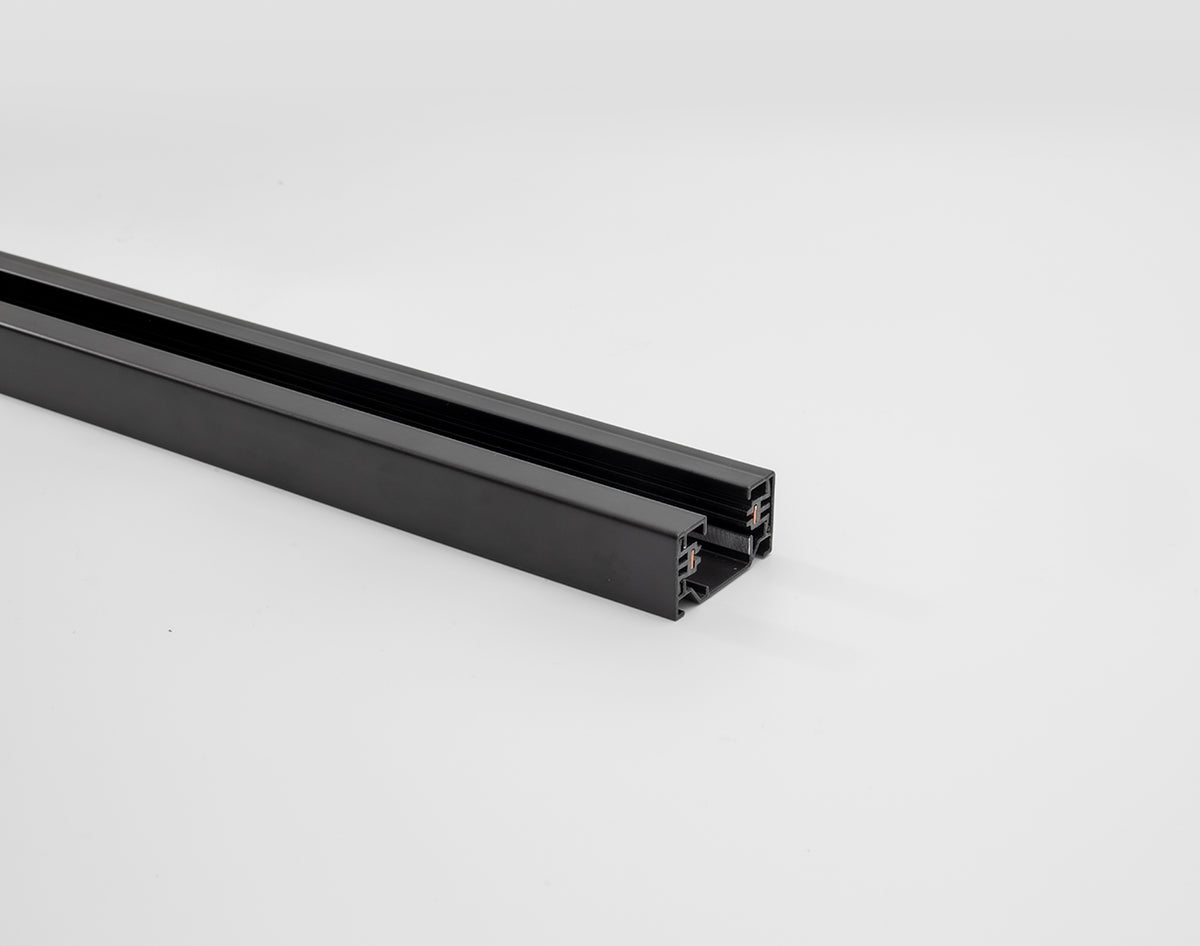 2m BLACK Single Circuit, Surface Mounted Track 240V