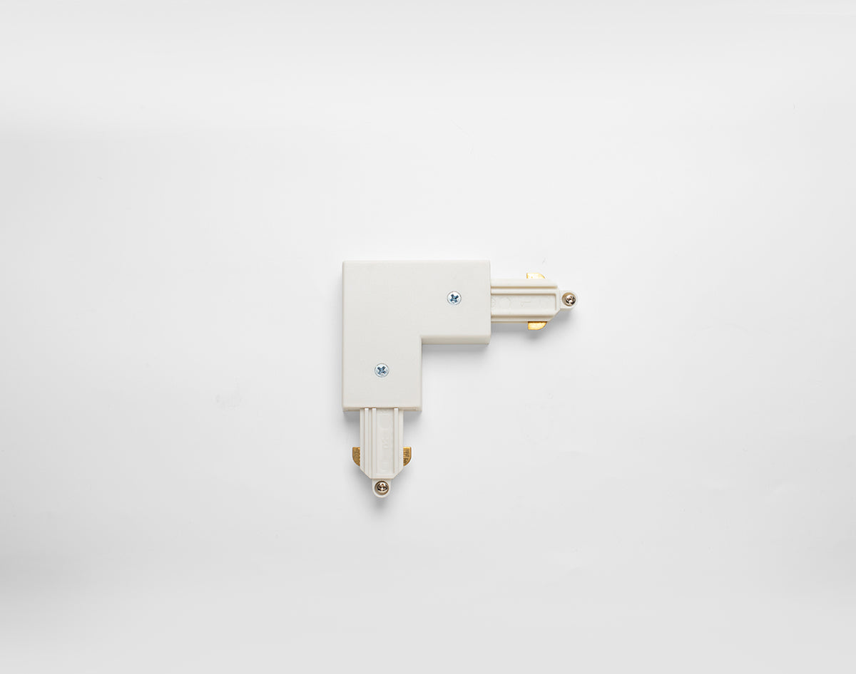 L-Connector Earth Inside in WHITE for Single Circuit Track
