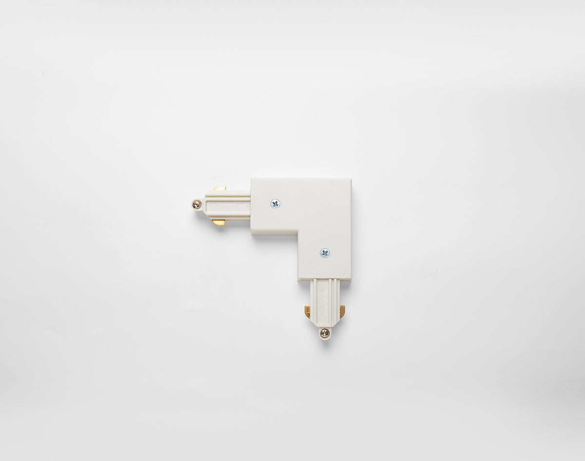 L-Connector Earth Outside in WHITE for Single Circuit Track