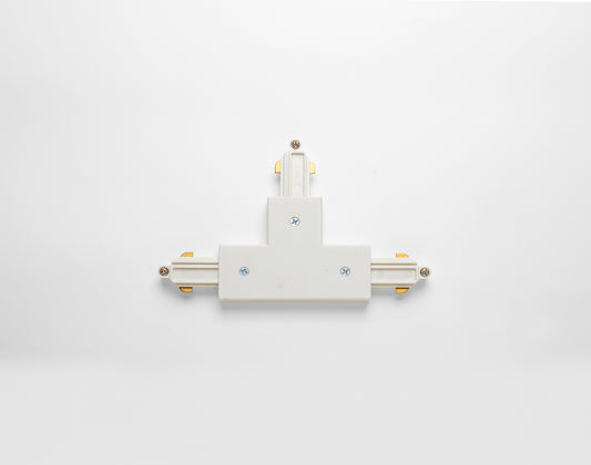 T-Connector Earth Inside Left in WHITE for Single Circuit Track