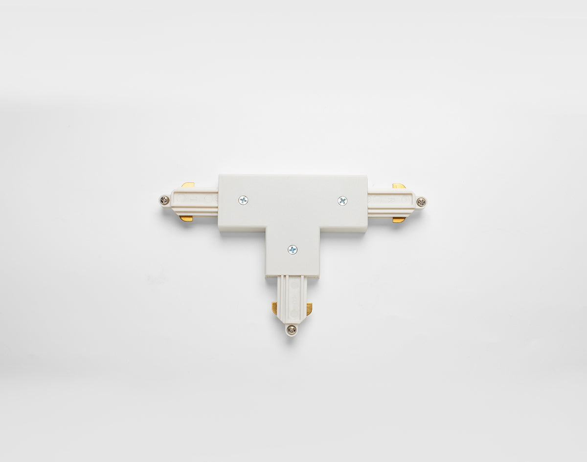 T-Connector Earth Inside Right in WHITE for Single Circuit Track